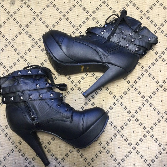 🖤Stiletto Heel Platform Motorcycle Boots 🏍️ - Picture 13 of 13